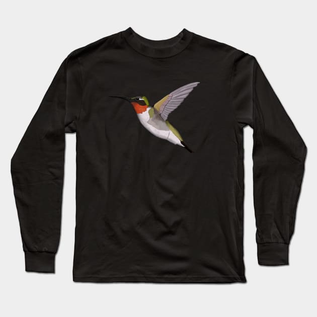 Hummingbird Bird Art Birdlover Birdwatcher Animal Long Sleeve T-Shirt by jzbirds